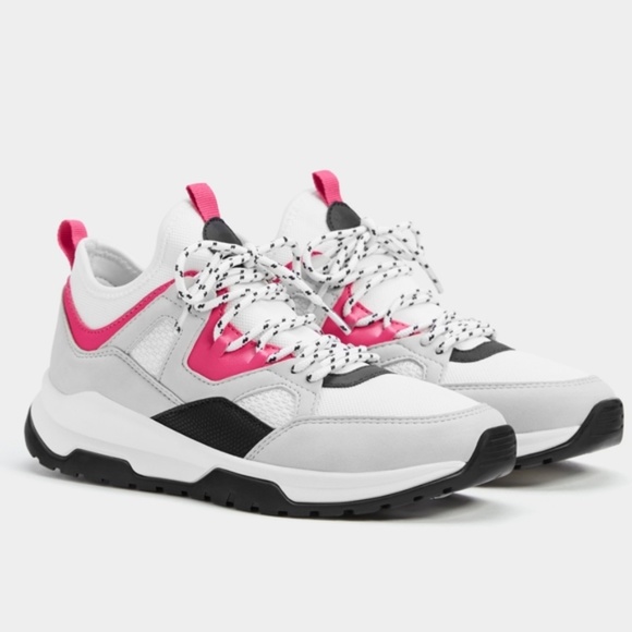 NWT Bershka color block sneakers in multi - Picture 2 of 11